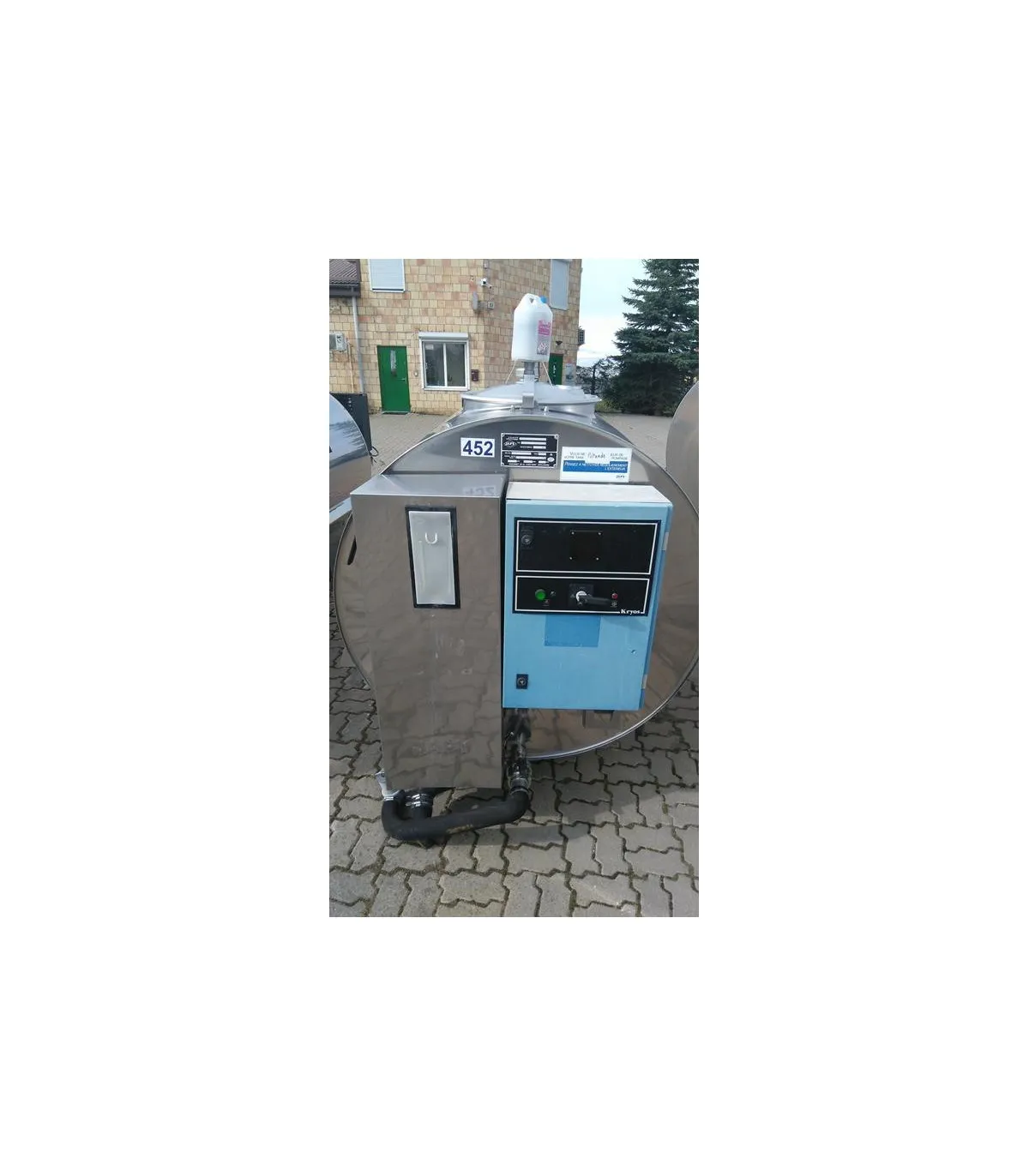 Cysterna zbiornik na mleko używany japy kryos niebieska myjka