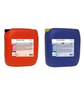 Dwa kanistry z płynami do mycia zbiorników i dojarek GEA AFM i SFM 35kg