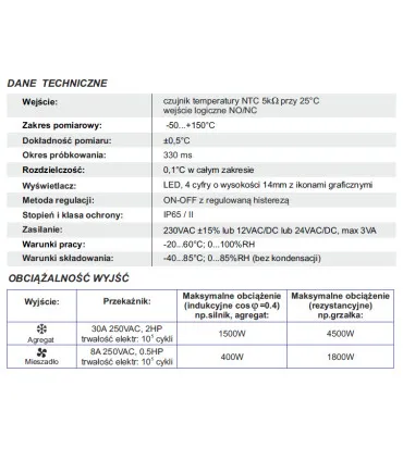 Sterownik do schładzalnika mleka MC-20H ESCO