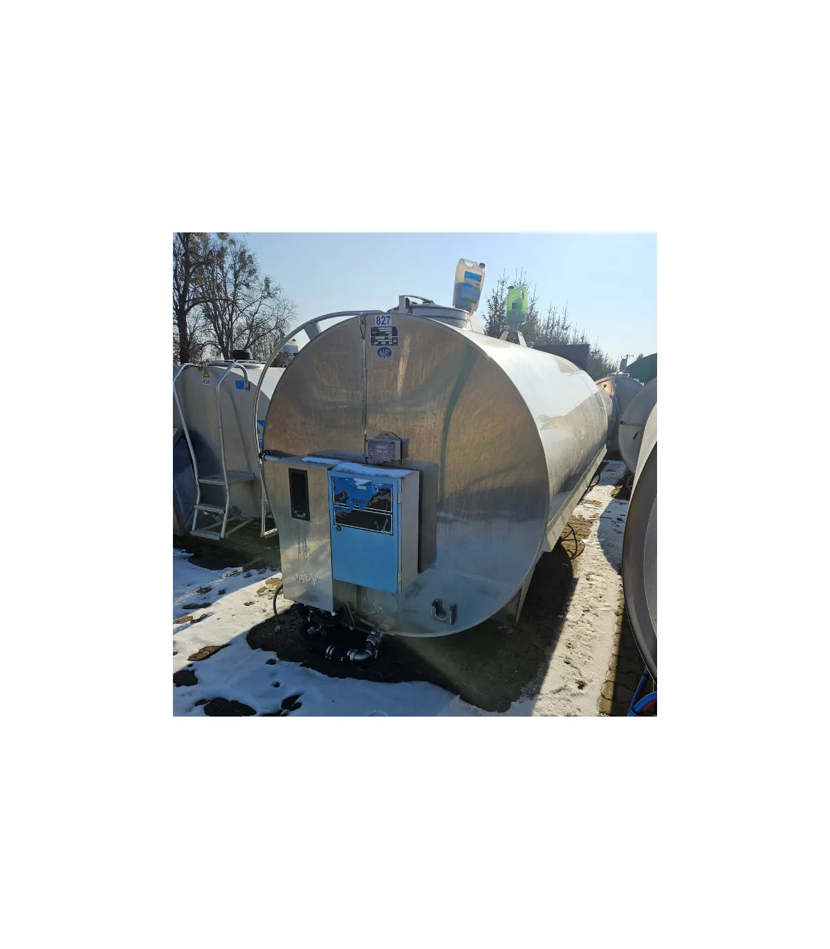 schładzalnik do mleka 7000L JAPY Kryos – widok z przodu