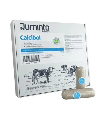 Opakowanie Calcibol z bolusem przedstawionym obok