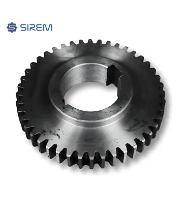 Stalowe koło wylotowe SIREM typ N (44z proste) widziane z góry, z widocznym otworem na drążony wał, kod 035305-ORI