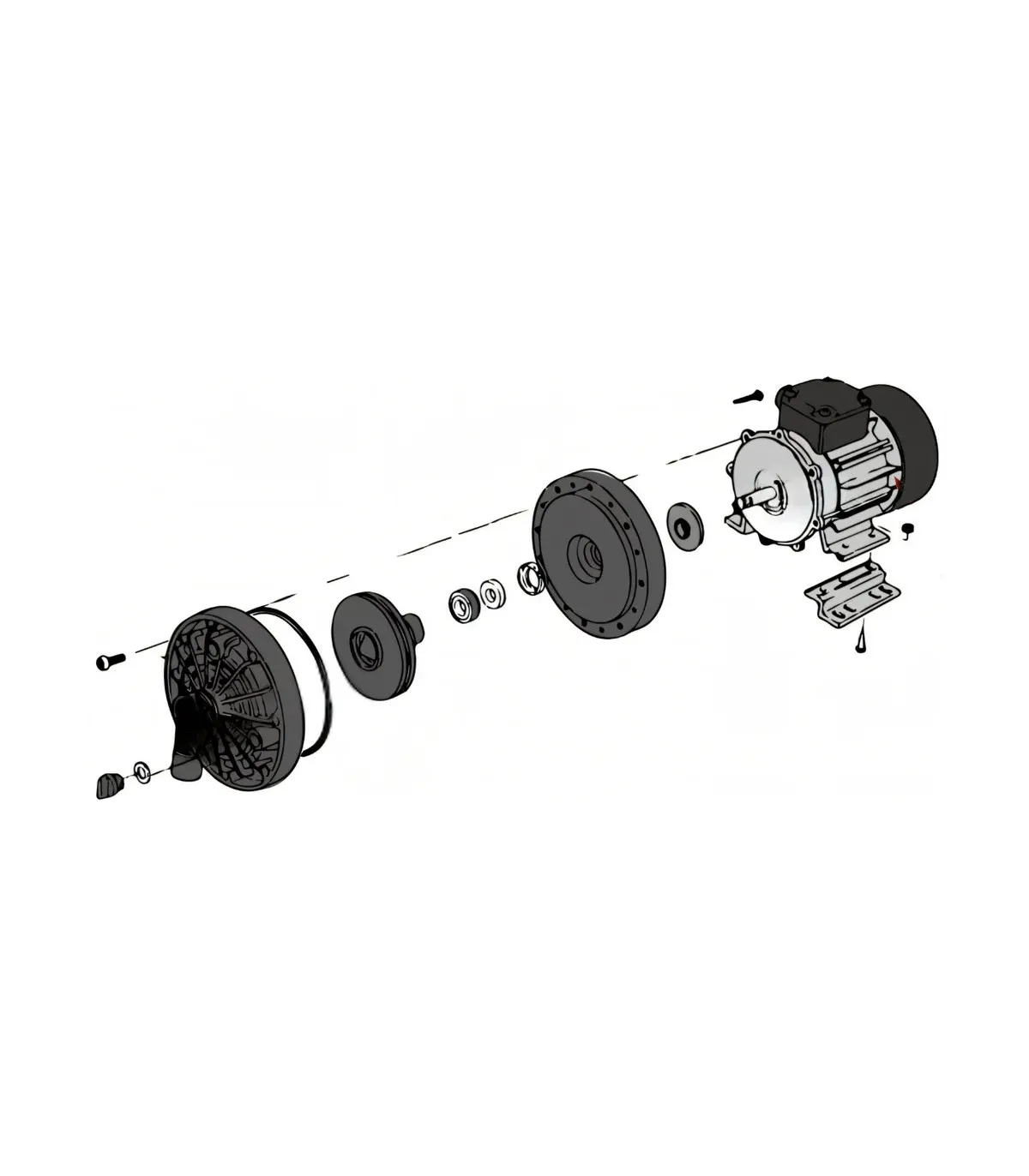 Schemat montażowy zestawu naprawczego pompy typu H