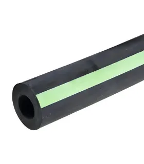 Gumowy wąż mleczny GEA o wymiarach 16x6x1800 mm, z zielonym paskiem wzdłuż długości.