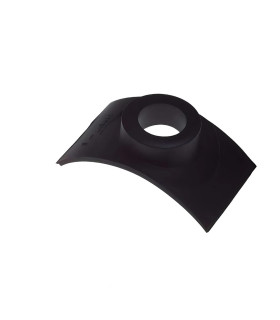 Czarna uszczelka kurka mlecznego D50 marki GEA Westfalia, na tle z miarą długości 5 cm.