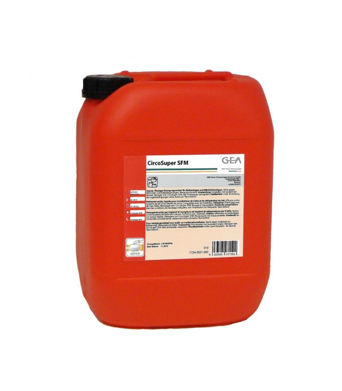 GEA CircoSuper SFM 6 kg Kwaśny płynny do mycia urządzeń udojowych i schładzalników GEA CircoSuper SFM 6 kg Kwaśny płynny do mycia urządzeń udojowych i schładzalników
