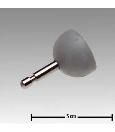 Metalowo-gumowy zawór kulowy zamykający marki GEA Westfalia, na tle z miarą 5 cm.