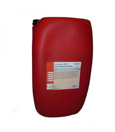 Czerwony kanister z kwasem do mycia zbiorników oraz dojarek CircoSuper SFM 60kg