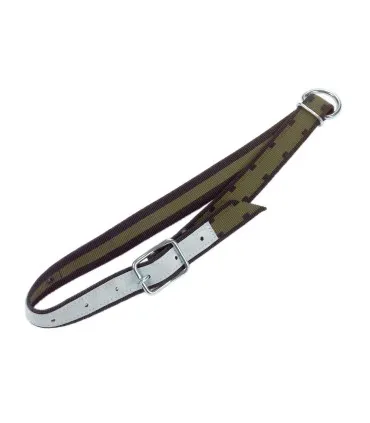 Mocne wiązanie dla bydła GEA 130x4 cm z ocynkowanymi okuciami i skórzanym wzmocnieniem