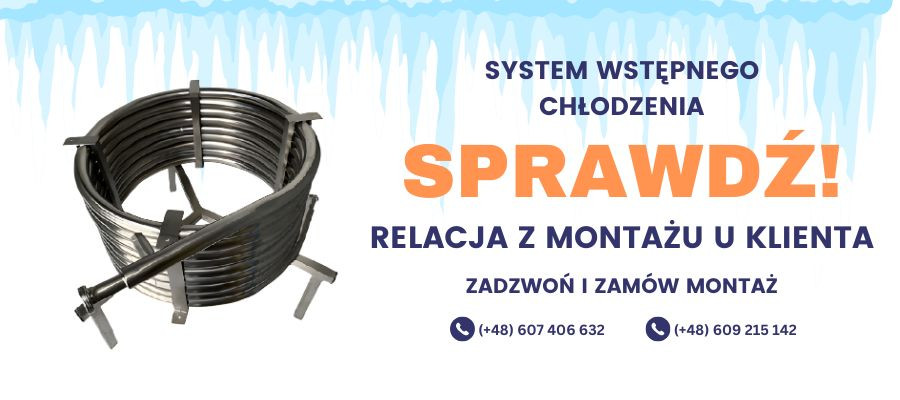 Montaż przedschładzalnika u klienta